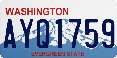 WA license plate AYQ1759