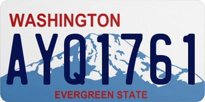 WA license plate AYQ1761