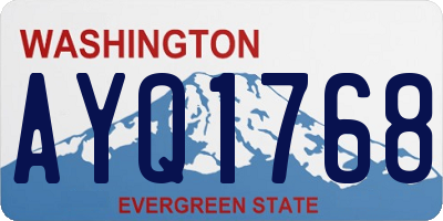 WA license plate AYQ1768