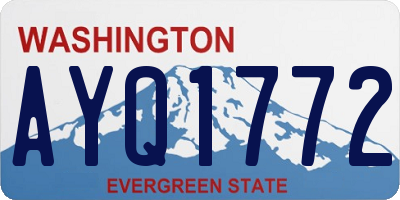 WA license plate AYQ1772