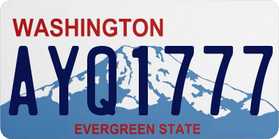 WA license plate AYQ1777