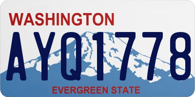 WA license plate AYQ1778