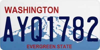 WA license plate AYQ1782