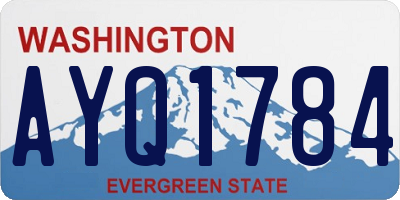 WA license plate AYQ1784