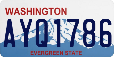 WA license plate AYQ1786