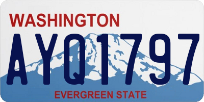 WA license plate AYQ1797