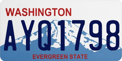 WA license plate AYQ1798