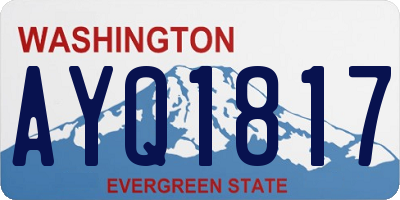 WA license plate AYQ1817