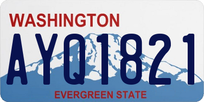 WA license plate AYQ1821