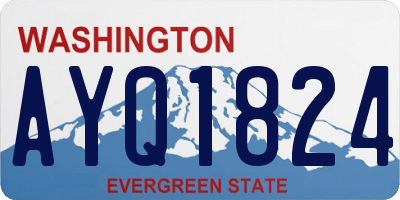 WA license plate AYQ1824