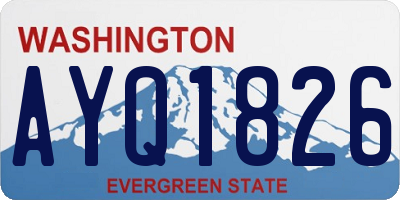 WA license plate AYQ1826