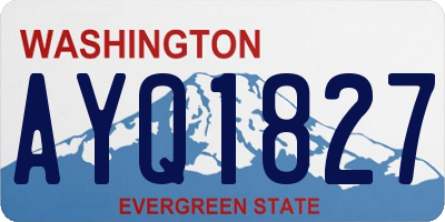 WA license plate AYQ1827