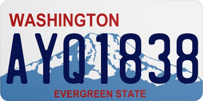 WA license plate AYQ1838