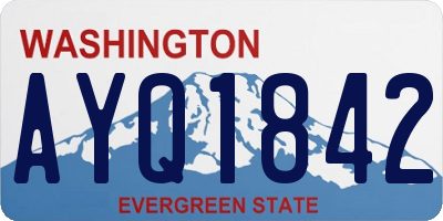 WA license plate AYQ1842