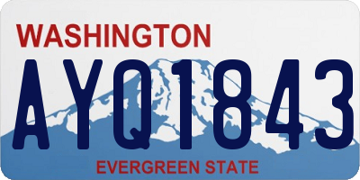 WA license plate AYQ1843