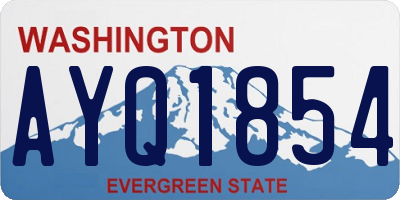 WA license plate AYQ1854