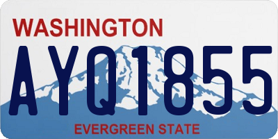 WA license plate AYQ1855