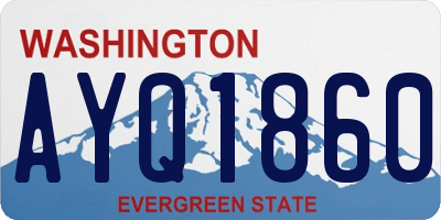 WA license plate AYQ1860
