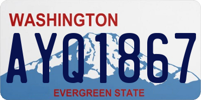 WA license plate AYQ1867