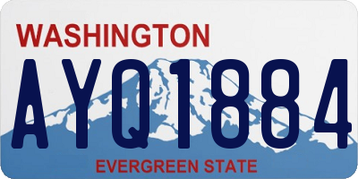 WA license plate AYQ1884