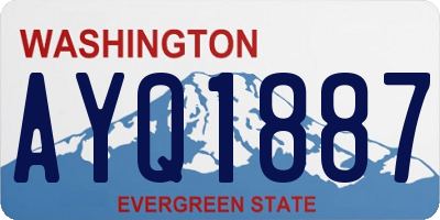 WA license plate AYQ1887