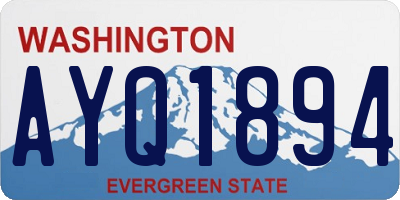 WA license plate AYQ1894