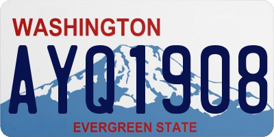 WA license plate AYQ1908