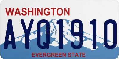 WA license plate AYQ1910