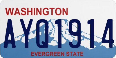 WA license plate AYQ1914