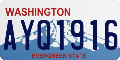 WA license plate AYQ1916