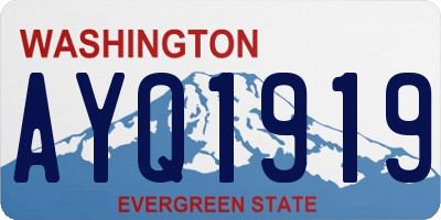 WA license plate AYQ1919