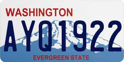 WA license plate AYQ1922