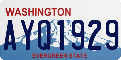 WA license plate AYQ1929