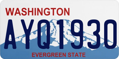 WA license plate AYQ1930