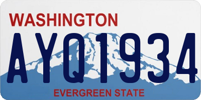WA license plate AYQ1934