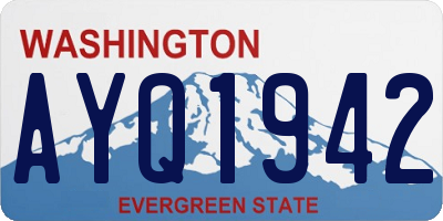 WA license plate AYQ1942