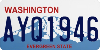WA license plate AYQ1946
