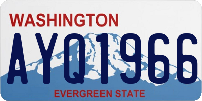 WA license plate AYQ1966