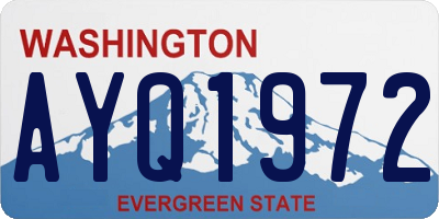 WA license plate AYQ1972