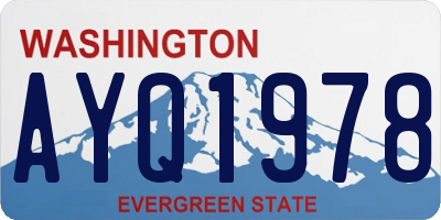 WA license plate AYQ1978