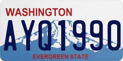 WA license plate AYQ1990