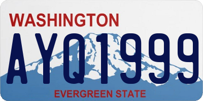 WA license plate AYQ1999