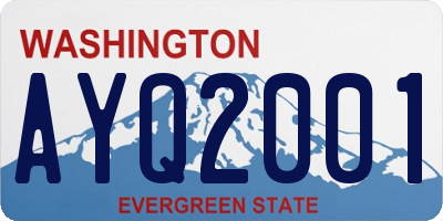 WA license plate AYQ2001