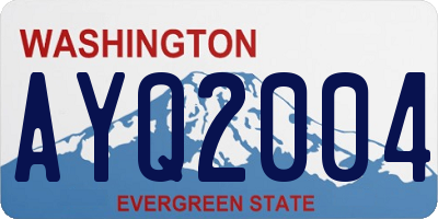WA license plate AYQ2004