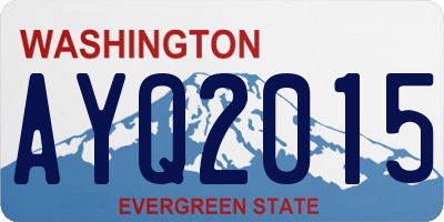 WA license plate AYQ2015