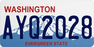 WA license plate AYQ2028