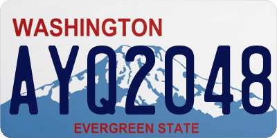 WA license plate AYQ2048