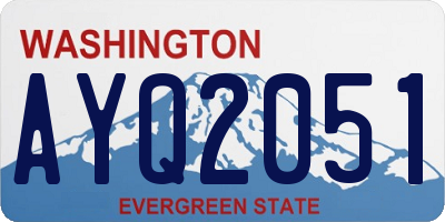 WA license plate AYQ2051