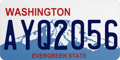 WA license plate AYQ2056