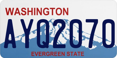 WA license plate AYQ2070
